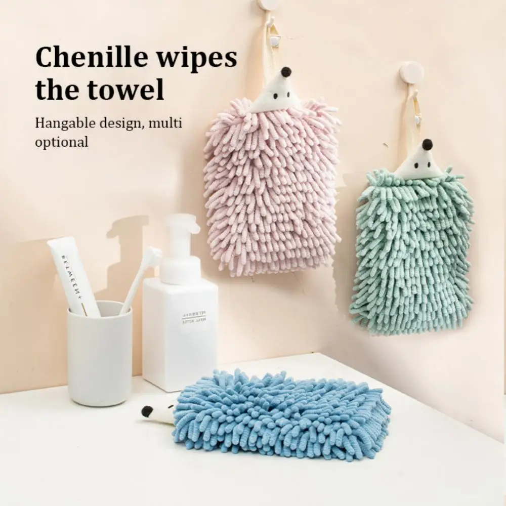 

Wall-mounted Cartoon Decorative Microfiber Towels Kitchen Cute Washcloths Hanging Soft Thickened Wipe Hand Towel Quick Dry