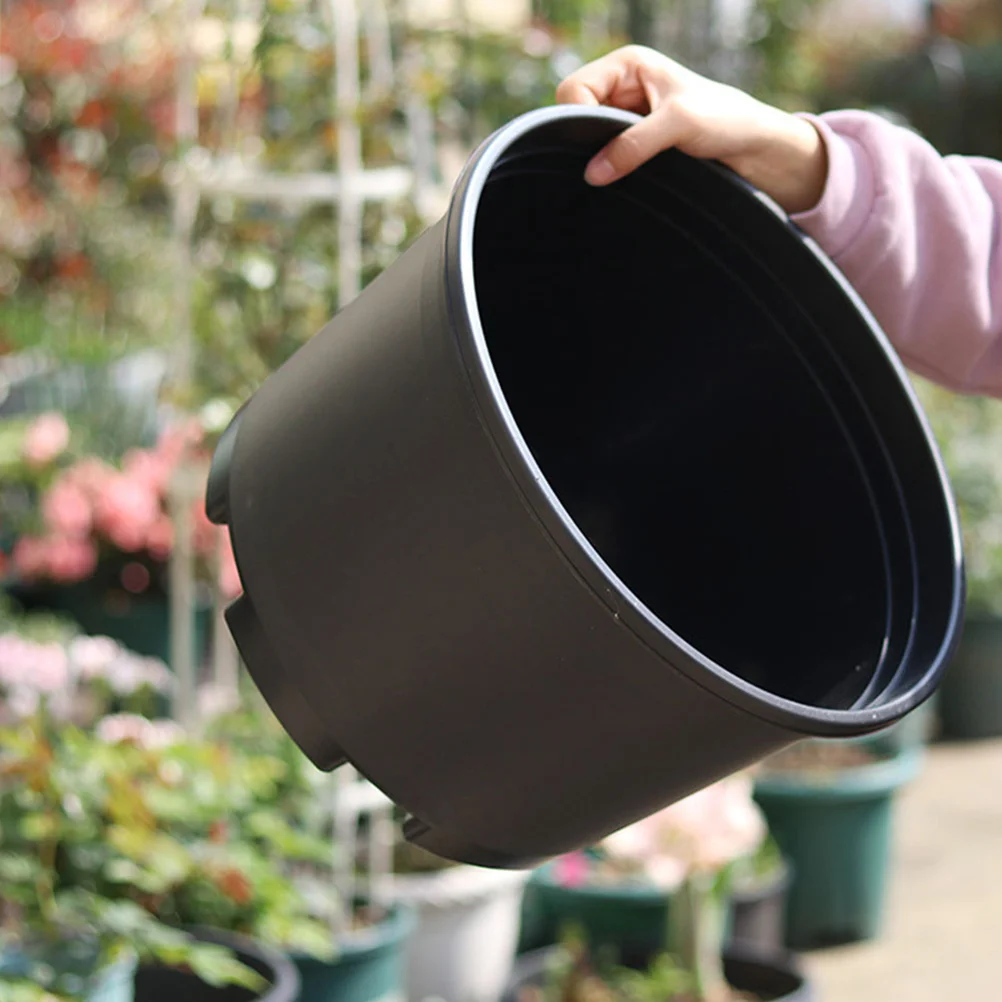 

Plastic Planter Flower Pot With Drainage Holes Large Size Plant Nursery Pot Succulent Pots Container Indoor Outdoor Garden Home