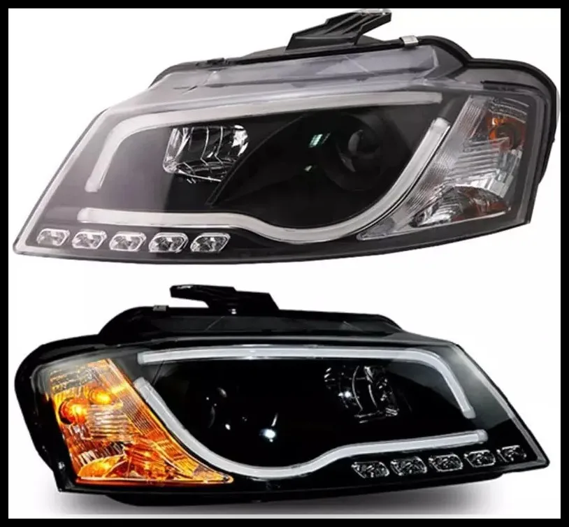 Sulinso LED 1 пара светодиодных фар DRL Halo Lightbar Audi A3 8P 8PA 08-12 Черный ESP S3 LHD