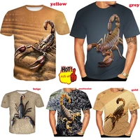 summer 3d print t shirt fashion men short sleeve t shirt hip hop streetwear funny scorpion printed t shirts