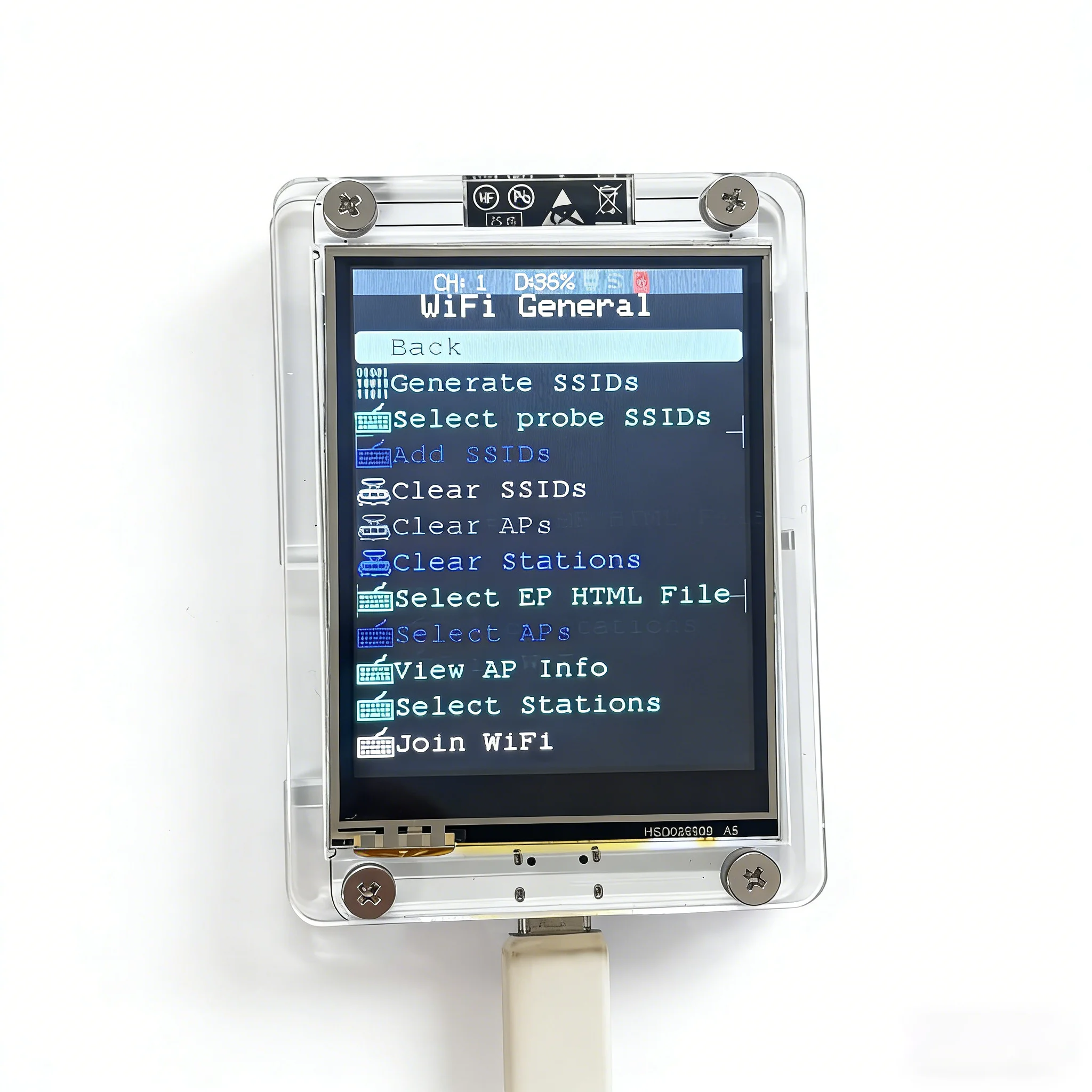 Фото Плата разработки ESP32 Marauder с 2,8-дюймовым смарт-дисплеем 240x320, прошивка 1.11.0, 2432R028 плюс ST7789, портативная версия CYD Marauder №4