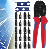 NewSolar Crimping Tools Kit Solar Crimper for 2.5/4.0/6.0 mm² Solar Panel Cable with 10 Pair Solar Panel Connectors and 2