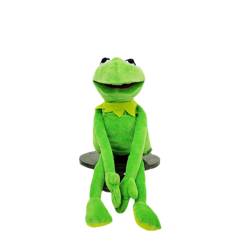 

Kawaii милые зеленые лягушки руки куклы Животные плюшевые игрушки для детей Плюшевые стежки пушистые Puppe Улица Сезам чат детские пальцы