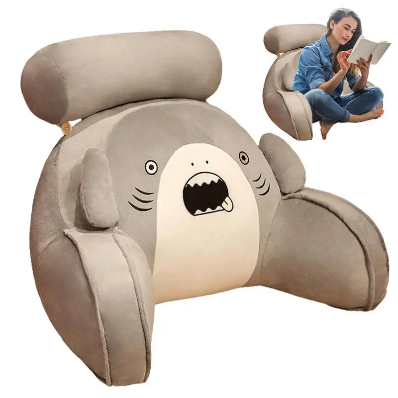 

Подушка для кровати для сидения, подушка для чтения в виде акулы, подушка для кресла с подлокотниками, Подушка для спины для сидения в кроват...