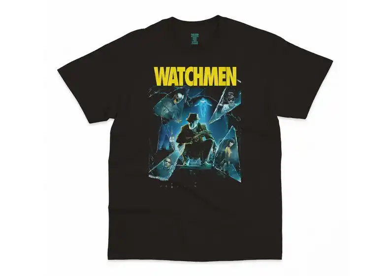 Watchmen Zack Snyder 2009 г. — футболка с принтом фильма HQ тяжелый унисекс круглым вырезом