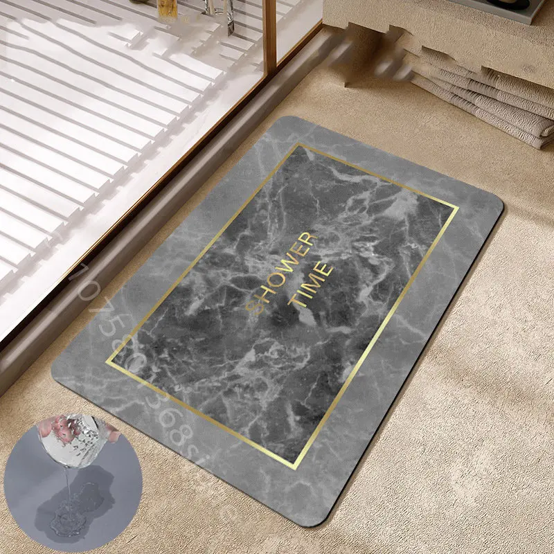 

Diatom Mud Kitchen Mat for Floor Super Absorbent Rugs Bedroom Bathroom Toilet Silicone Non-slip Carpet Home Entrance Doormats