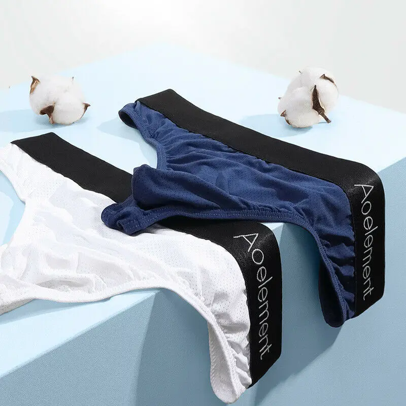 

Mens Low Waist Underwear Briefs Sexy Thongs G Strings Ice Silk T Back Breathable Calsoncillos Para Bikini Hombre Men's Panties