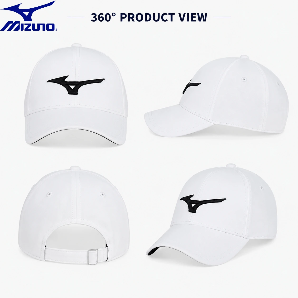Фото Мужская летняя дышащая кепка для гольфа Mizuno, профессиональная легкая спортивная бейсболка, повседневная кепка для гольфа №2
