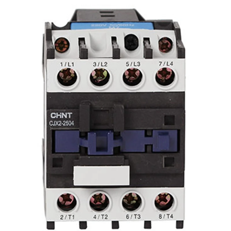 

CHINT CJX2-2504 4НО 4-полюсный 25А 220В 36В 24В CJX2-2508 2НО 2НЗ Промышленный электрический контактор для монтажа на рейку CJX2-25004 LC1-25008