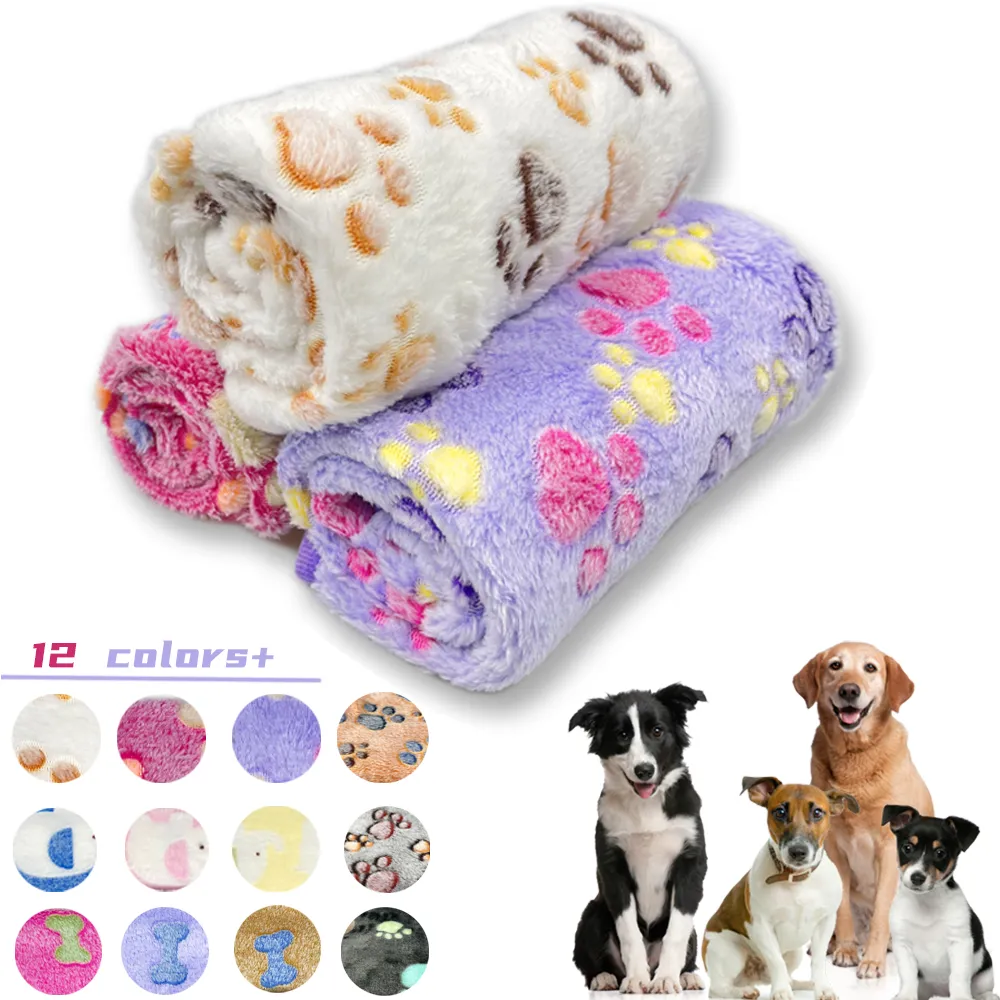 Soft Fluffy Pet Blanket Winter Warm Dog Blanket Cute Pet Bed Sheet Warm and Comfortable Cat and Dog Cushion Blanket Pet Supplies