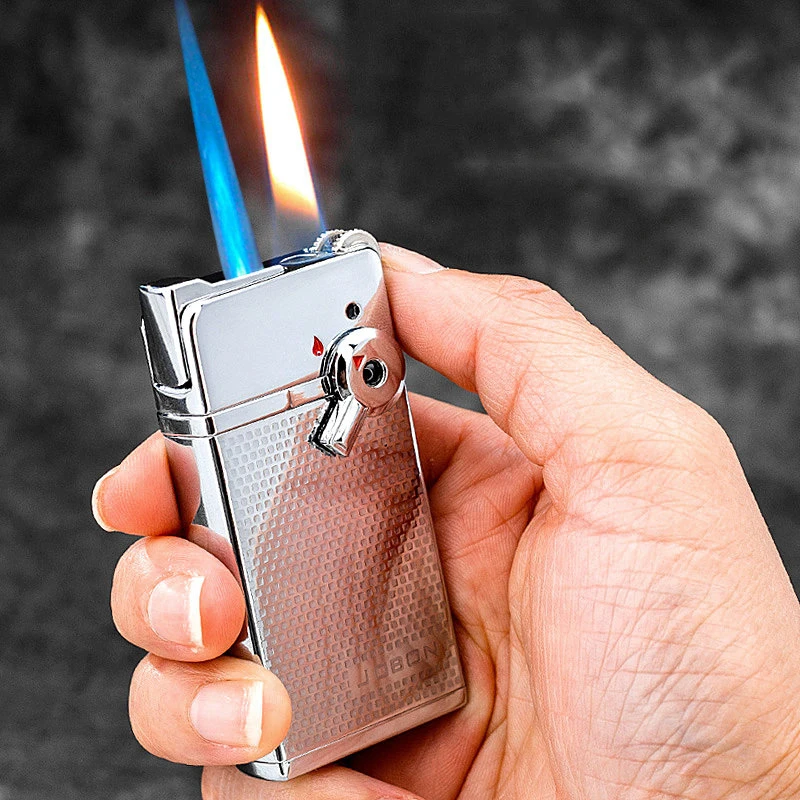 JOBON Double Fire Dual Purpose Blue Flame Straight Into The Lighter Creative Personality Inflatable Windproof Cigarette Lighter