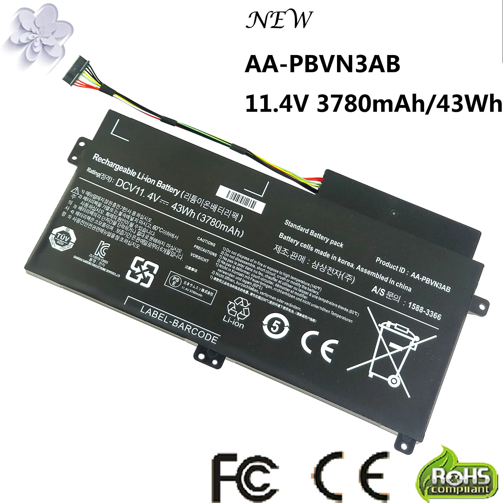 Новая аккумуляторная батарея для ноутбука SAMSUNG NP370R4E NP370R5E NP370R5V NP450R4E NP450R5E NP450R4V NP450R5V NP470R5E NP510R5E