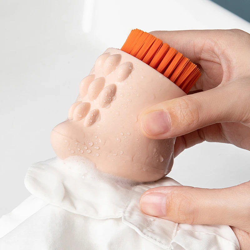 

Щетка для стирки с динозавром, новая щетка с тремя щетками для чистки лица, силиконовая щетка для чистки нижнего белья, мягкая и плотная мягк...