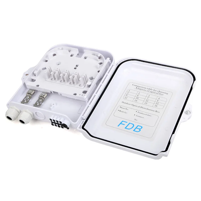 Оптический сплиттер 1: 8 коробка Клеммная оптоволоконная распределительная ядер