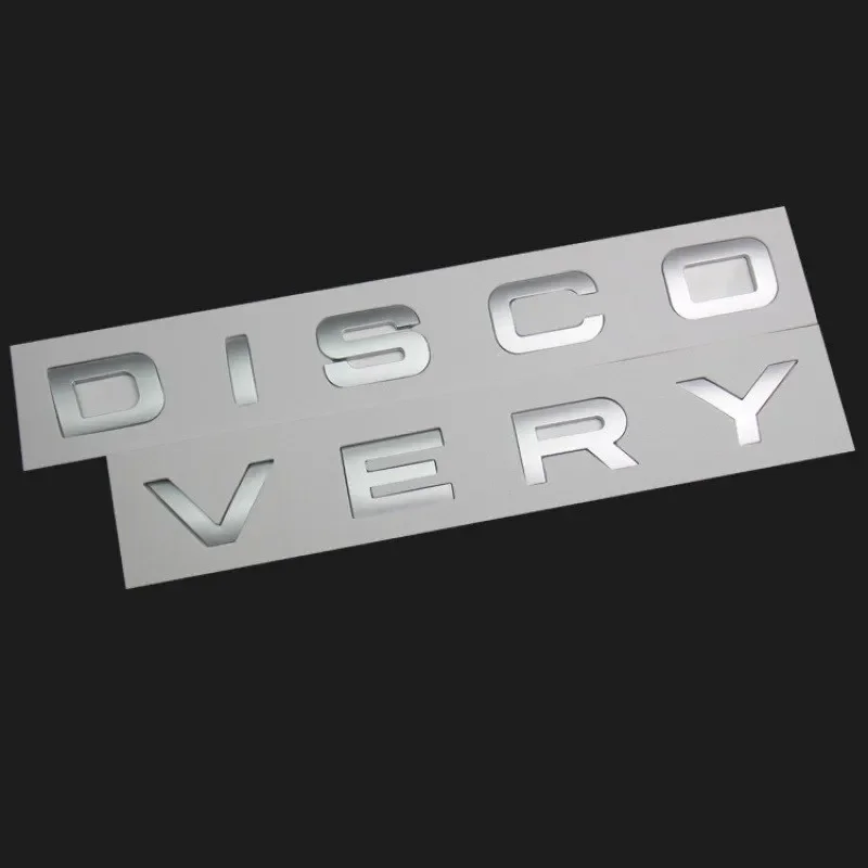 

ABS буквы Discovery, передний капот, эмблема, крышка, задний багажник, логотип, наклейка, наклейка для Land Range Rover, аксессуары для стайлинга автомобилей