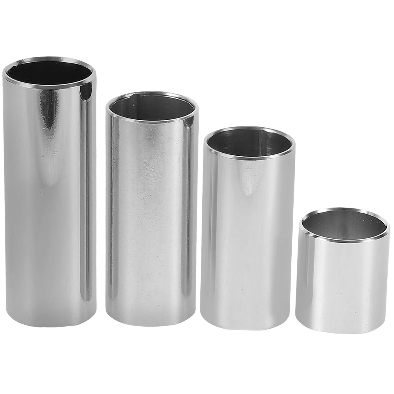 

4 Pcs Guitar Slide Musical Instrument Slides Electric Finger Slider Acoustic Sticks Metal