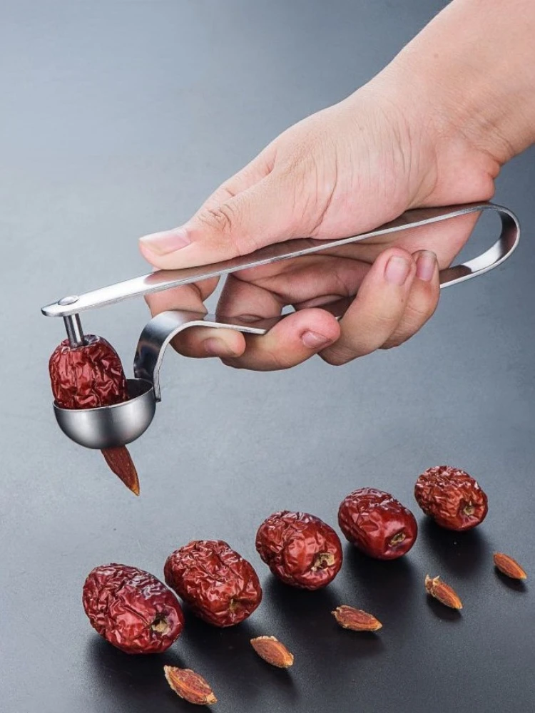 

Multifunctional Stainless Steel Jujube Pitting Device Cherry Hand-pressing Core Remover Household Enucleator Kitchen Baking Tool