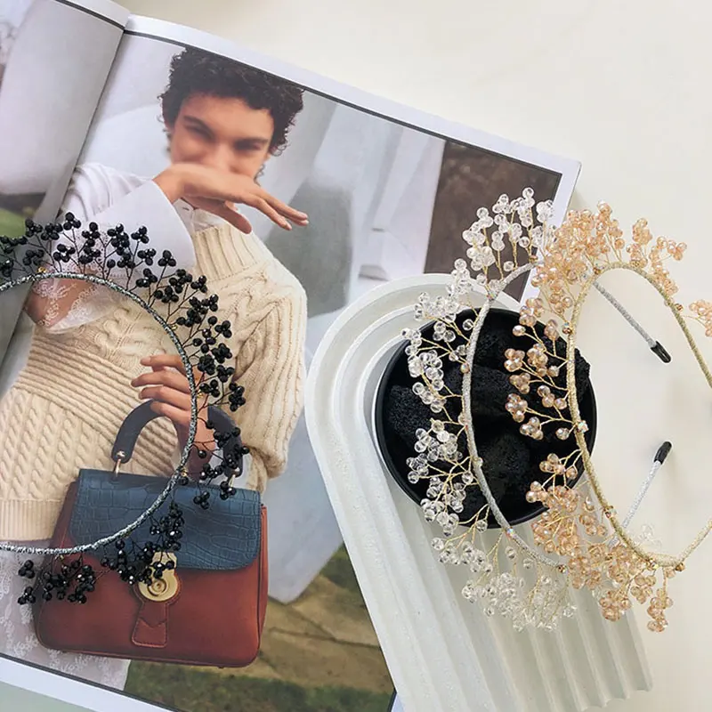 

Wedding Hair Jewelry Bridal Headpiece woman Baroque Rhinestones Crystal Tiaras Bride Party Crowns Wedding Hair Accessories