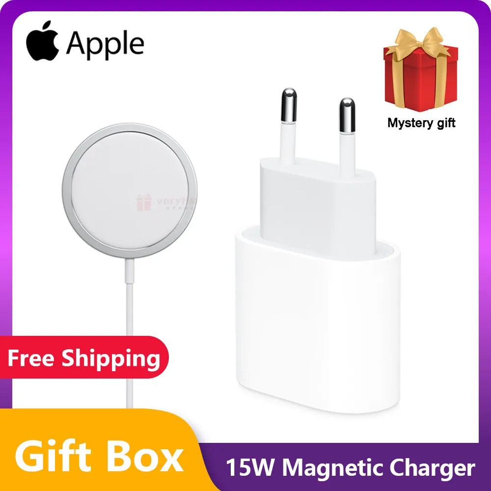 Оригинальное зарядное устройство Apple 20 Вт магнитное Беспроводное для iphone 13 x xs 12 pro