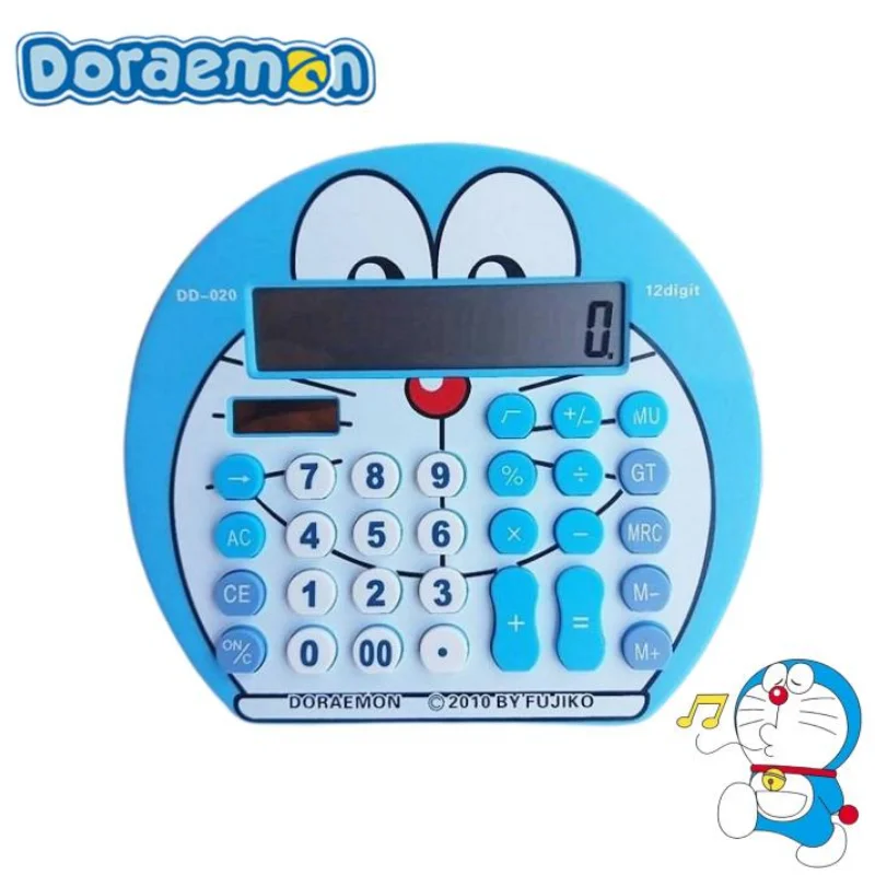 

Калькулятор Doraemon на солнечной энергии с героями мультфильмов, Корейская версия, 12-значный, большой экран, милый компьютер, креативный, оптов...