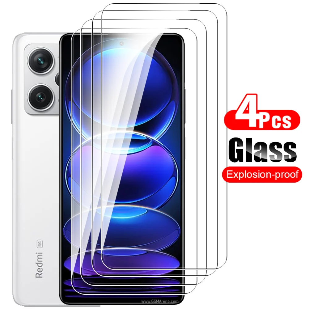 

4pcs HD Tempered Glass For Xiaomi Redmi Note 12 Pro Plus Screen Protector For Readme Note12 Explorer 12Pro Pro+ Protection Film