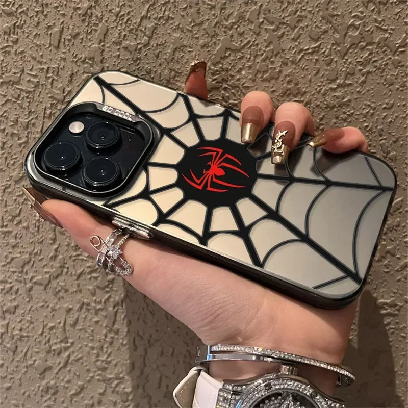 Cool Spider Man Icon Case for iPhone 16 Plus 11 12 13 14 15 Pro Max XR Marvel Character Durable Hard Plastic Shockproof Cover