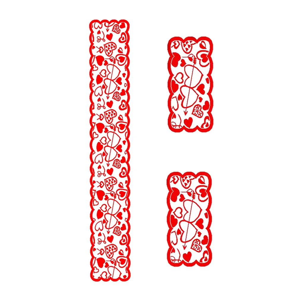 Прапор для вечеринки декор ужина льняная дорожка романтическое сердце скатерть