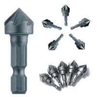 1pc 90 degree countersink drill chamfer bit 14 hex shank carpentry woodworking angle point bevel cutting cutter remove bur