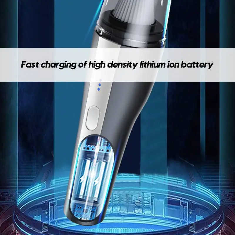 Автомобильный пылесос портативный для автомобиля бытовой двойного