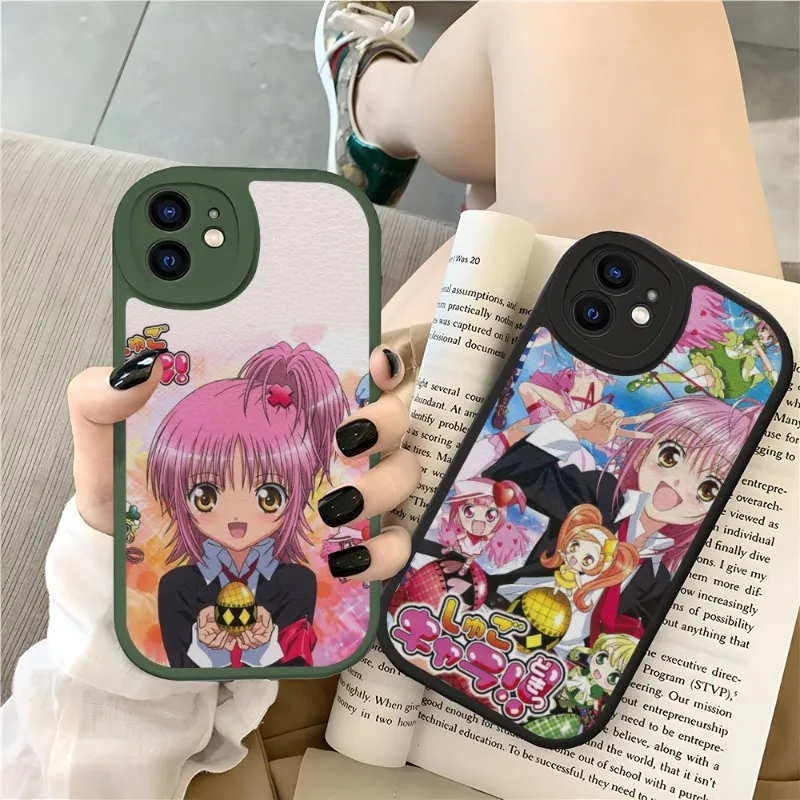 

Shugo Chara Pretty Manga Phone Case Silicone For IPhone 13 11 14 12 Pro Max Mini Xs X Xr 7 8 Plus SE2020 Leather Texture Cover
