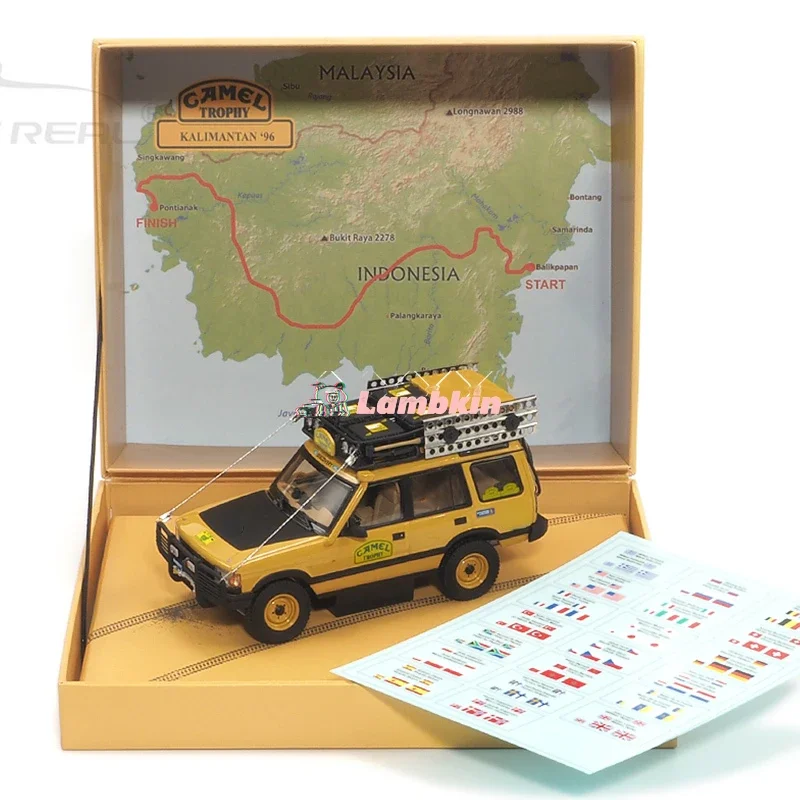 Почти настоящий 1:43 для Range Rover Discovery первого поколения Camel Cup Kalimantan Station 1996 модель