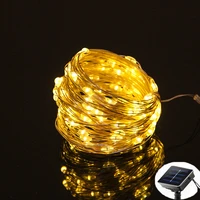 solar string lights outdoor 100 led copper wire fairy lights waterproof solar powered for garden patio yard party christmas deco