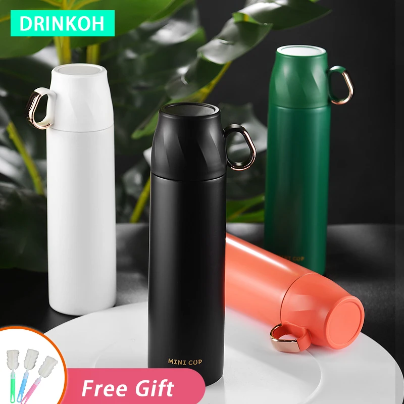 

350/500ml Thermos Simple Water Bottle Men And Women Insulated Cup Portable Thermal Tumbler Fashion Vacuum Flasks New Coffee Mug