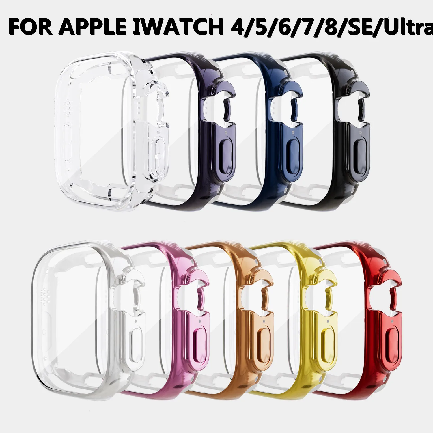 

Screen Protector Soft TPU Scratch-Proof Cover For Apple iWatch Ultra 4/5/6/7/8/SE Shockproof Bumper Cover For 40/41/44/45/49mm