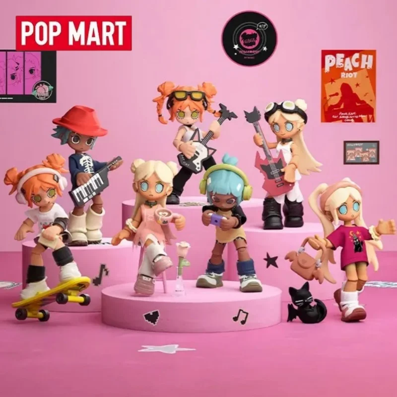 Фото POPMART Peach Riot: Серия «Веди музыку с собой» — Подвеска-блок, Слепая коробка, Загадочная коробка, Мешок-сюрприз, Игрушки, Куклы, Милые аниме-фигурки №1