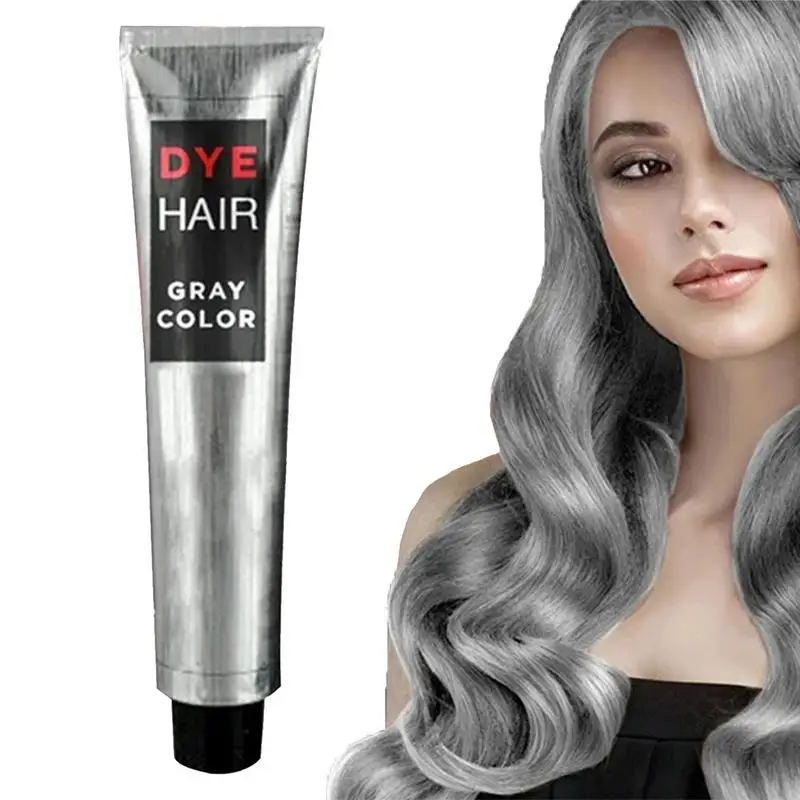 

Модный воск для окрашивания серых волос 100 мл, воск для перманентной краски волос унисекс, дымчато-серый стиль в стиле панк, цвет серый, серебряный