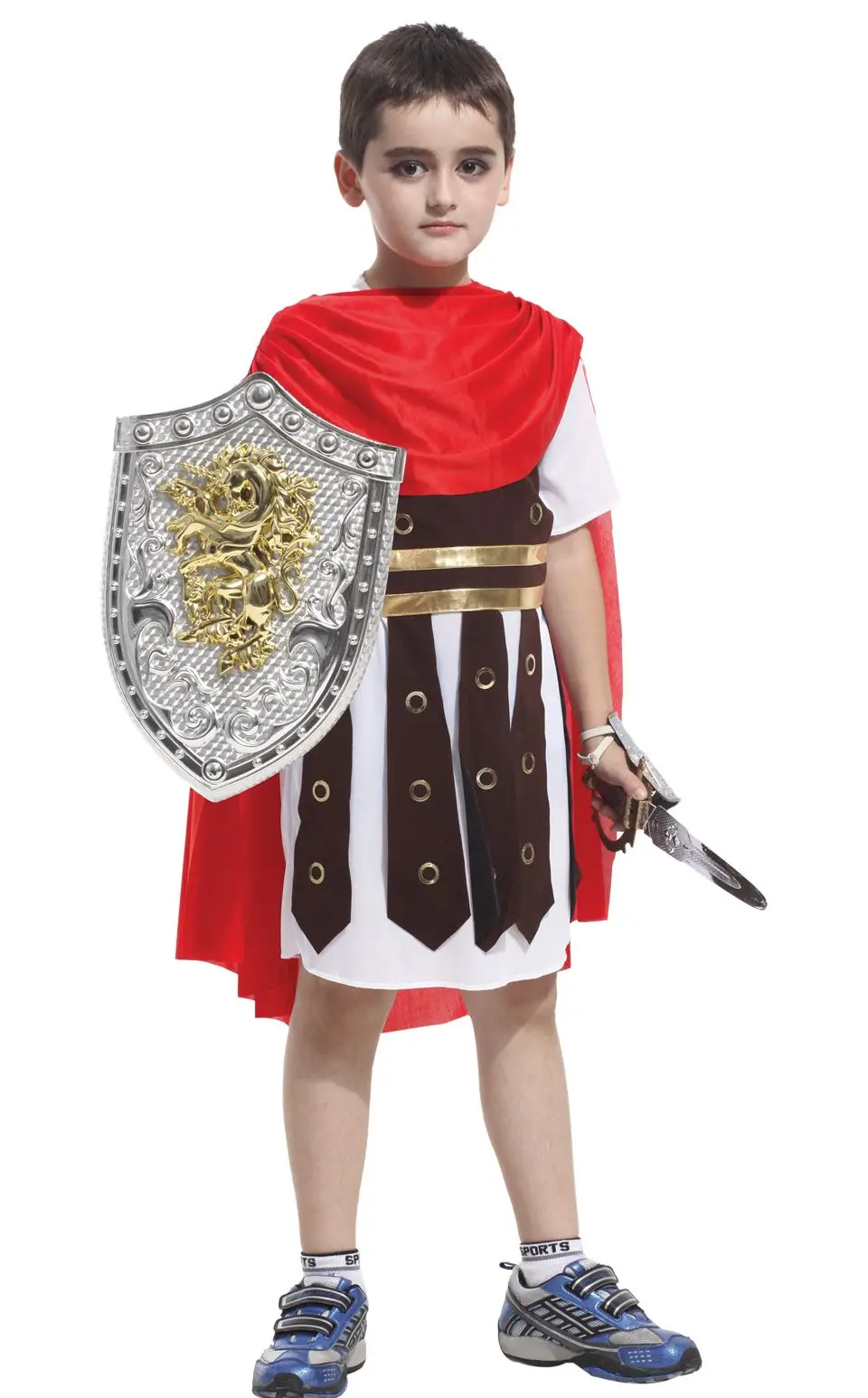 

Костюм для мальчиков с римскими воинами, костюм для выступлений, костюм для Хэллоуина, Пурим, ребенок, греческий, Римский, Спартанский воин, ...