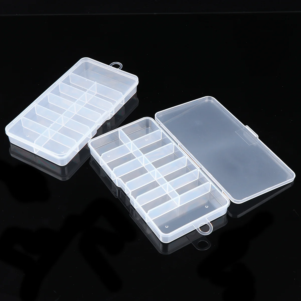 

Box Storage Container Transparent Case Organizer Nail Craft Jewelry Manicure Supplies Portable Tips Sundries Grids Rhinestone