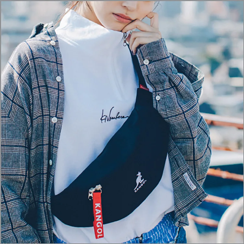 KANGOL Street Flow Waistpack Chest Bag crossbody bags for men brand bag canvas tote bag Famous luxury brand bag