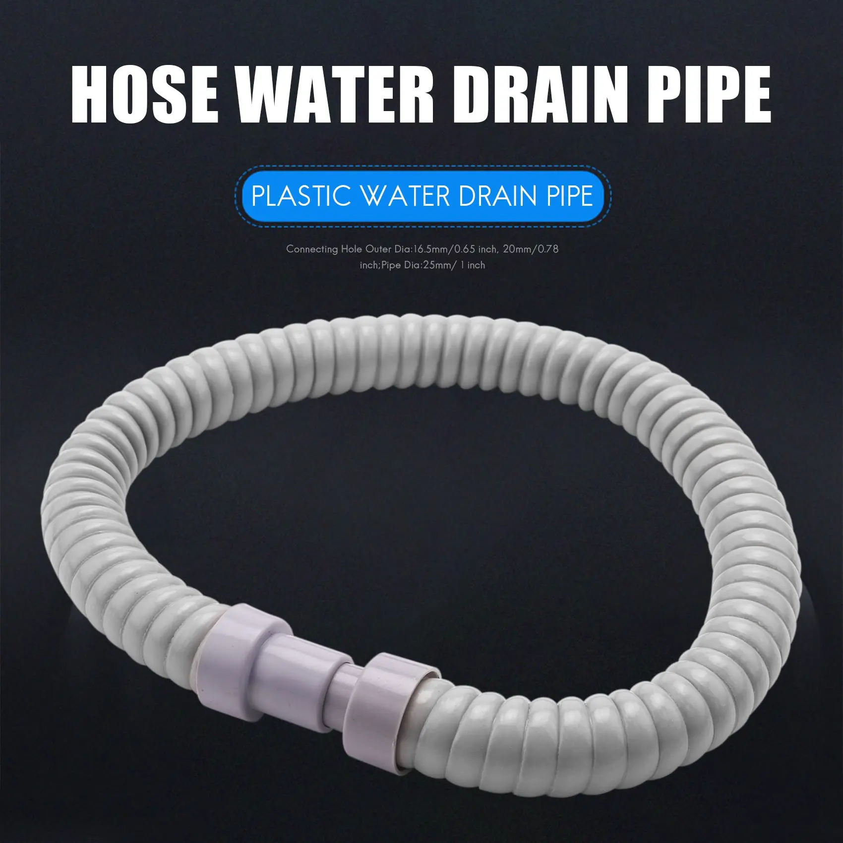 

Пластиковый стандартный шланг длиной 60 см для кондиционера серого цвета, 1 шт.