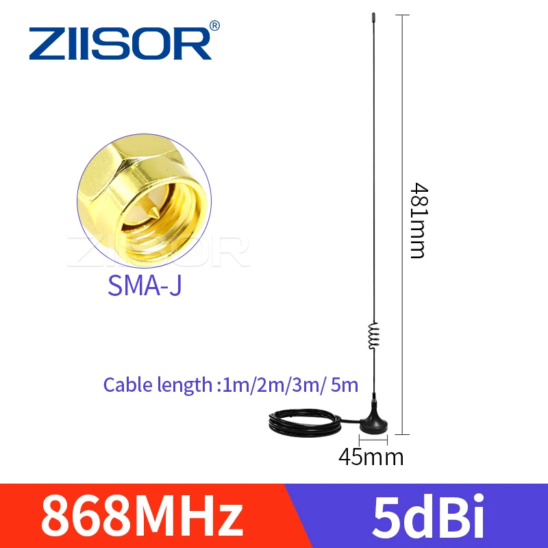 

LoRa Magnetic 868 MHz Antenna SMA Male for Long Distance Transmission EU 868MHz Antennas for Wifi Signal 3D-FB Cable