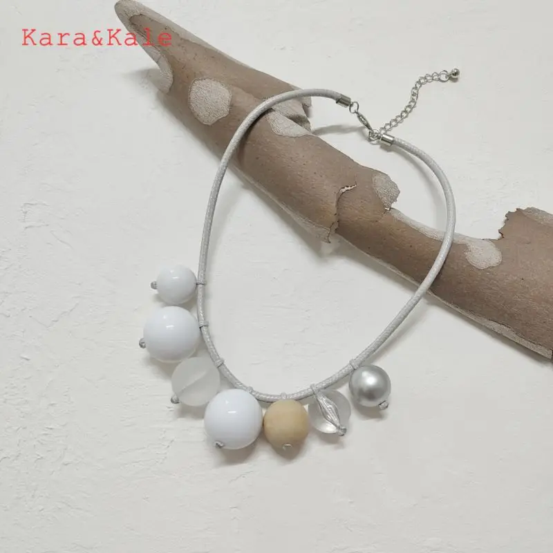 

kara&Kale Resin Necklace Short Women's Necklace Wooden Jewelry Handmade Necklace Boho Jewelry Original Designs