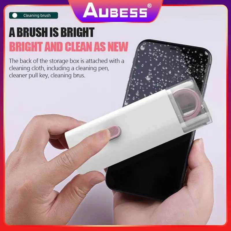

Portable 7-in-1 Cleaning Tools Lectronics Cleaner Brush Kit Retractable Earphone Cleaning Pen For Headset Ipad Phone