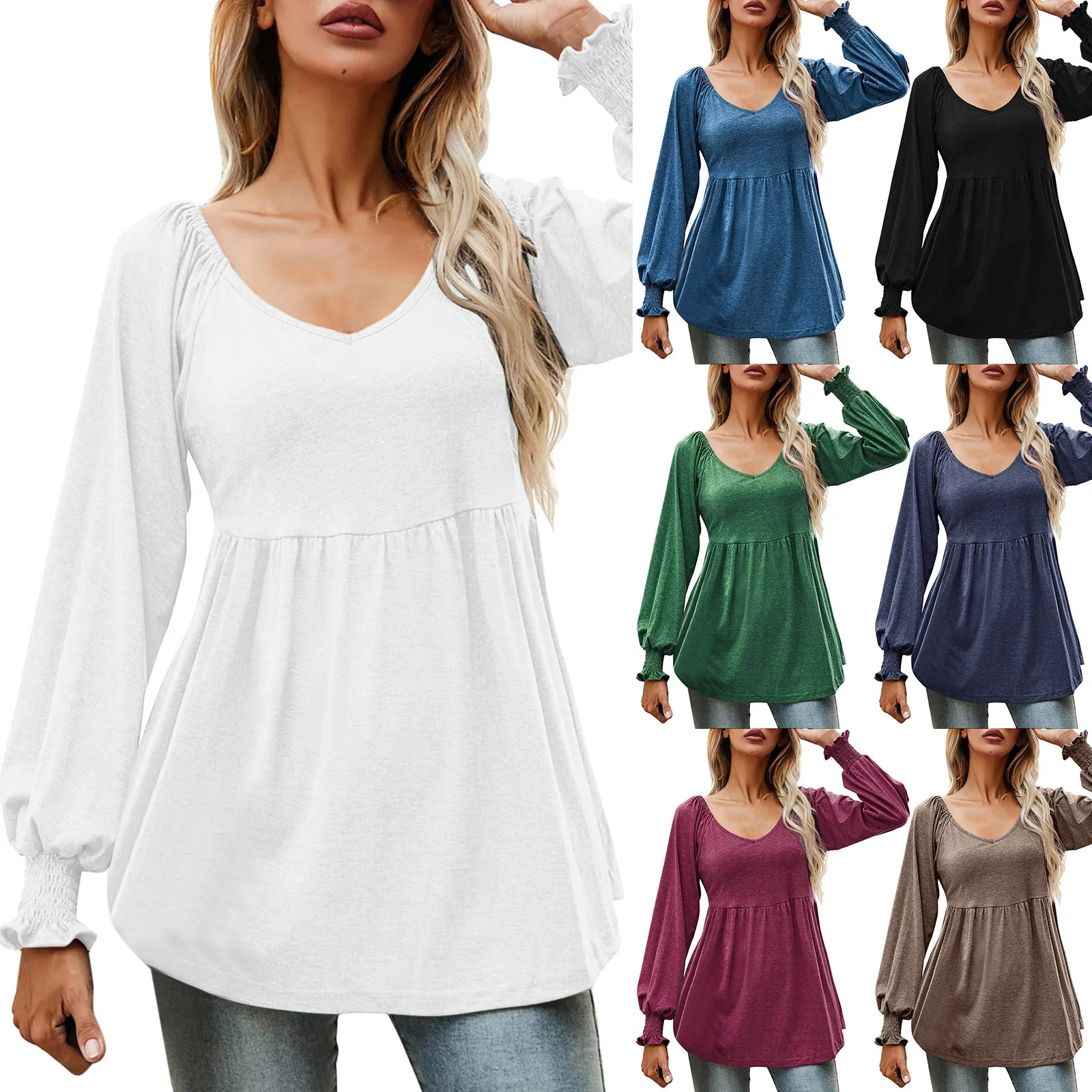 

Womens Blouse Petal Long Sleeve Shirt Floral Shirt Casual Shirt For Women V Neck Black Turtle Necks for Womens Long Sleeve Pack