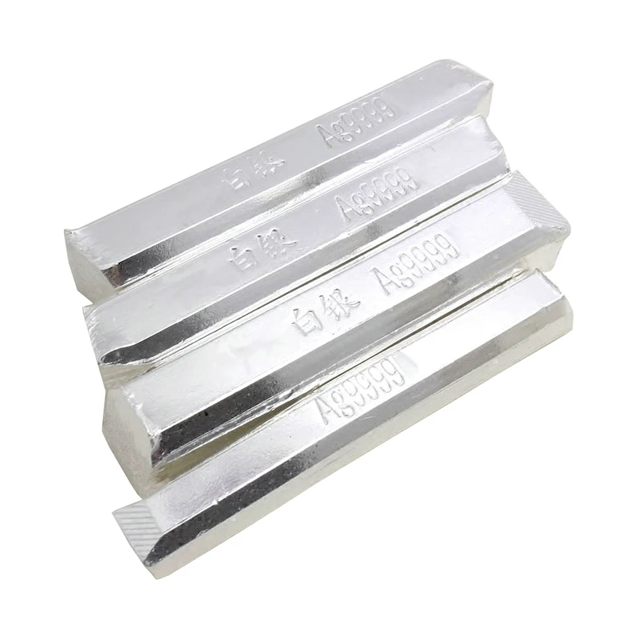 Стержни из чистого серебра с слиток 1 шт. 10/20/30/40/50 г стержни Ag9999 серебряные слитки