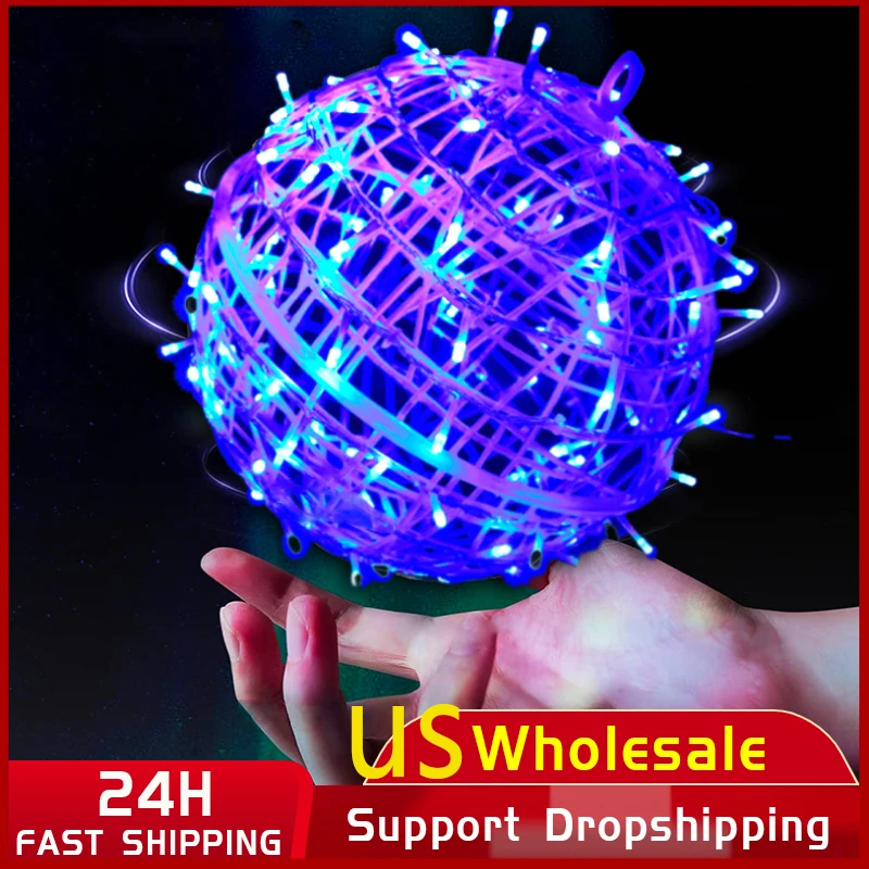 Flying Ball Spinner Boomerang Flyorb Orb Magic Ball With LED Light Drone Flight Gyro Stress Release Toys Children Birthday Gifts