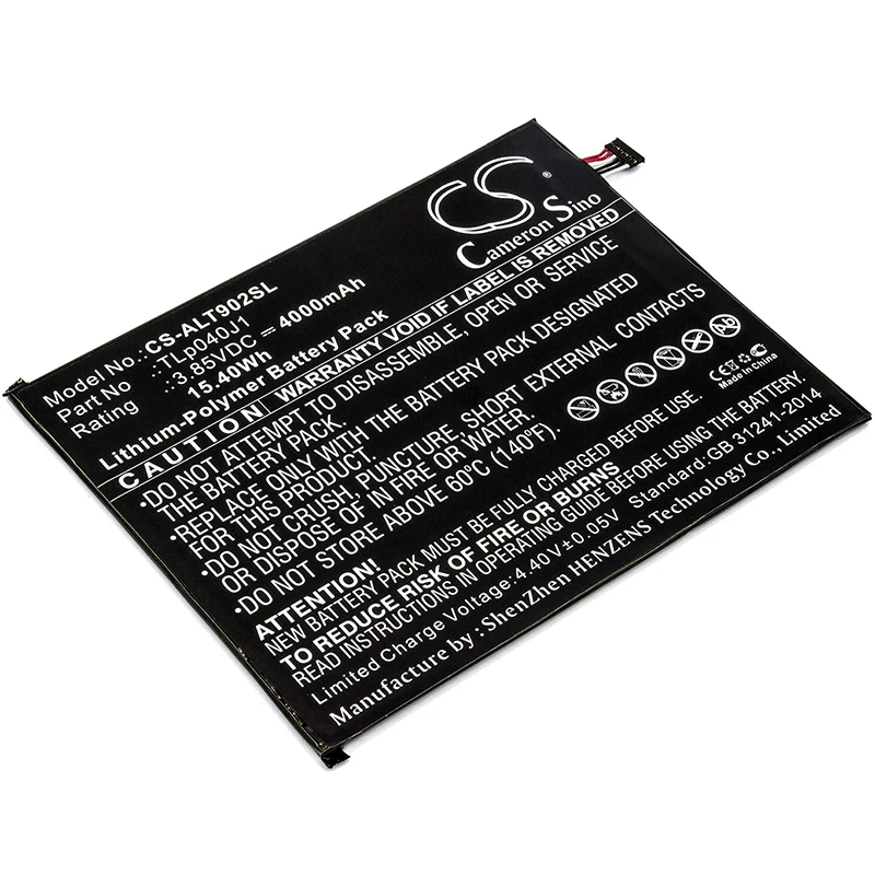 Литий-полимерный аккумулятор для планшета Alcatel TLp040J1 TLP040K7 A30 4G LTE 9024 Вт 8082 Joy Tab 9029Z Volt 3,85