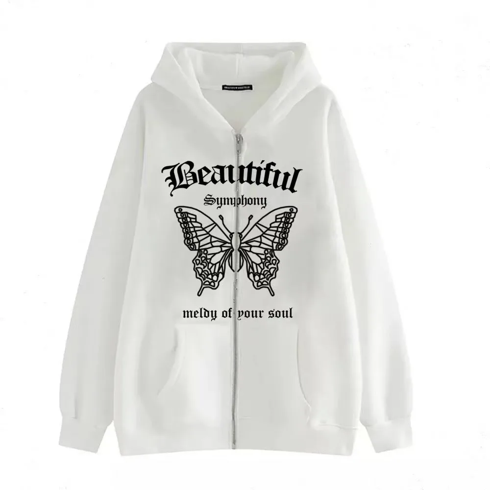 

Cross border New Zipper Women's Clothing Hoodie Plus Size Long Sleeve Zipper Hoodie