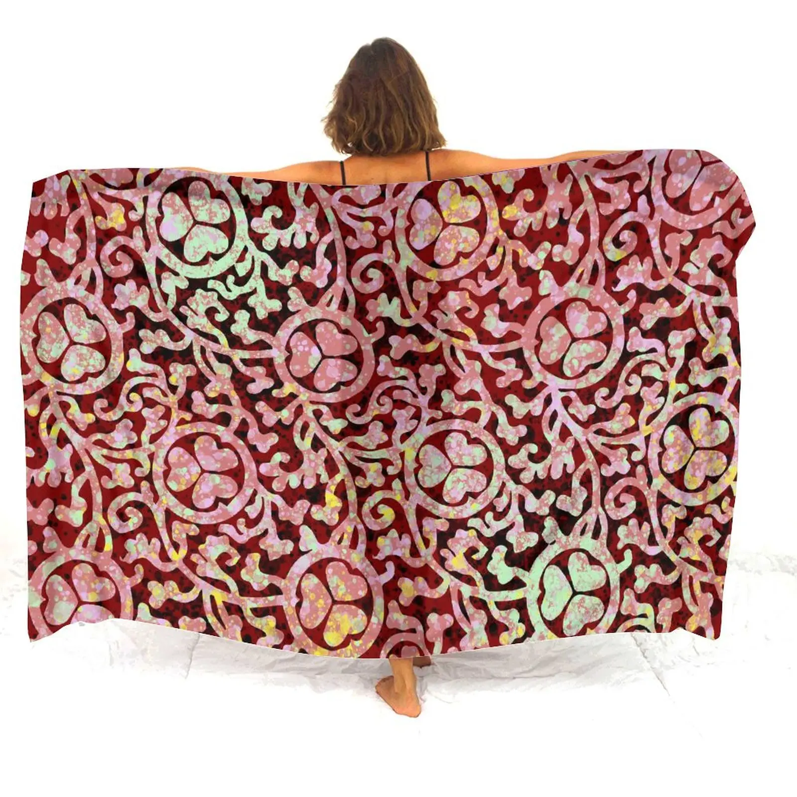 Женский стиль элегантный саронг этнический полинезийский качественная ткань с