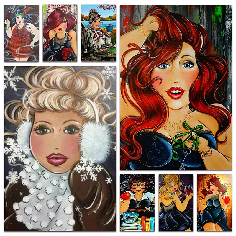 Алмазная вышивка полная леди E111 | Дом и сад